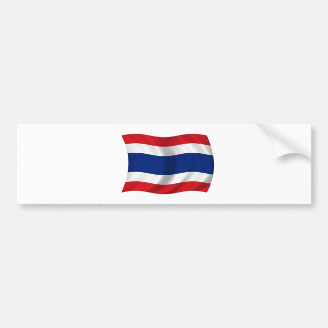 Flagge von Thailand Autoaufkleber (Vorne)