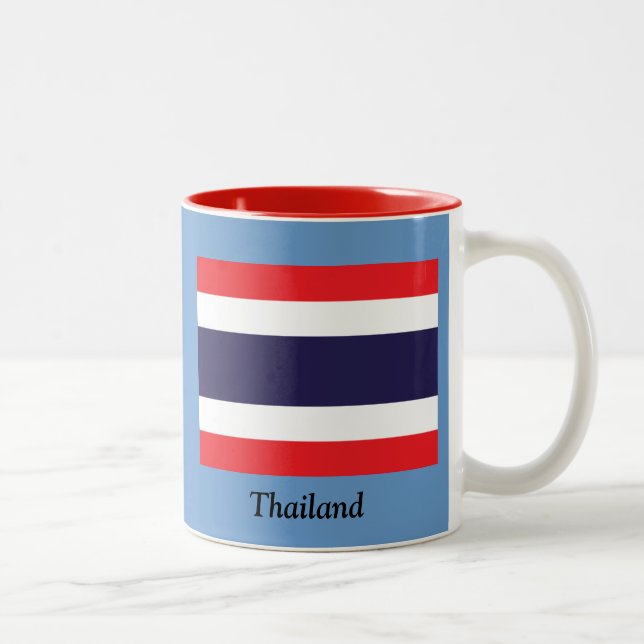 Flagge von Thailand Zweifarbige Tasse (Rechts)