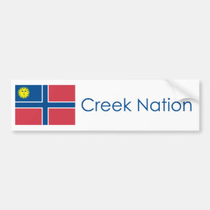 Flagge von The Creek Nation Autoaufkleber
