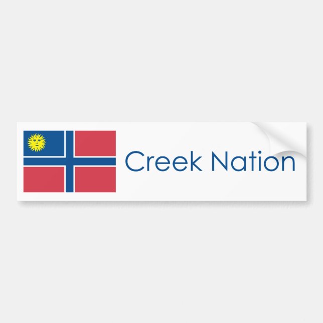 Flagge von The Creek Nation Autoaufkleber (Vorne)