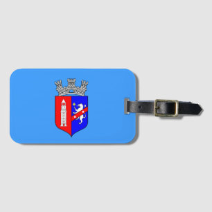 Flagge von Tirana, Albanien  Gepäckanhänger