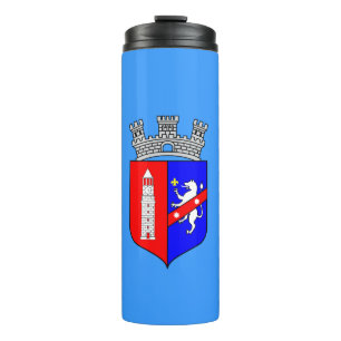 Flagge von Tirana, Albanien Thermal Tumbler Thermosbecher