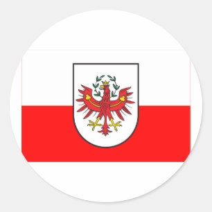 Flagge von Tirol, Österreich Runder Aufkleber