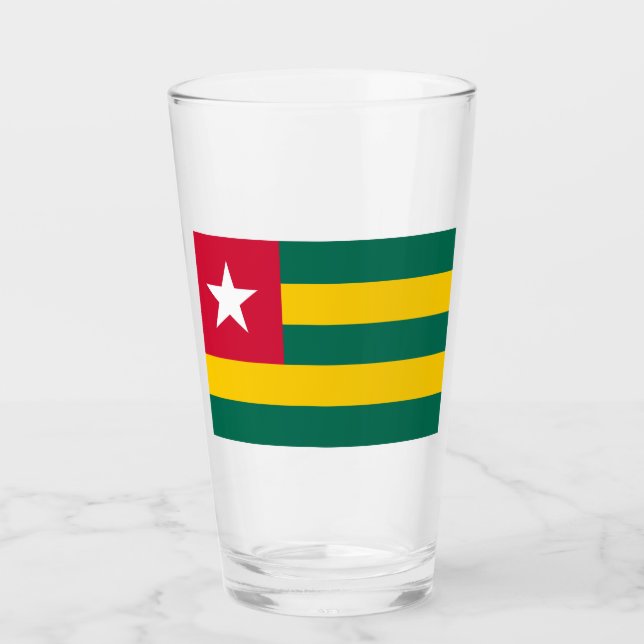 Flagge von Togo Glas (Vorderseite)