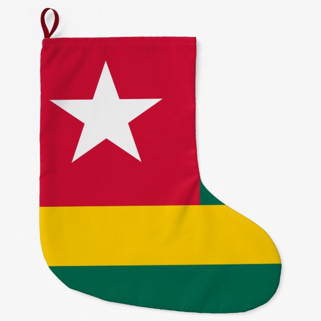 Flagge von Togo Großer Weihnachtsstrumpf (Vorderseite)