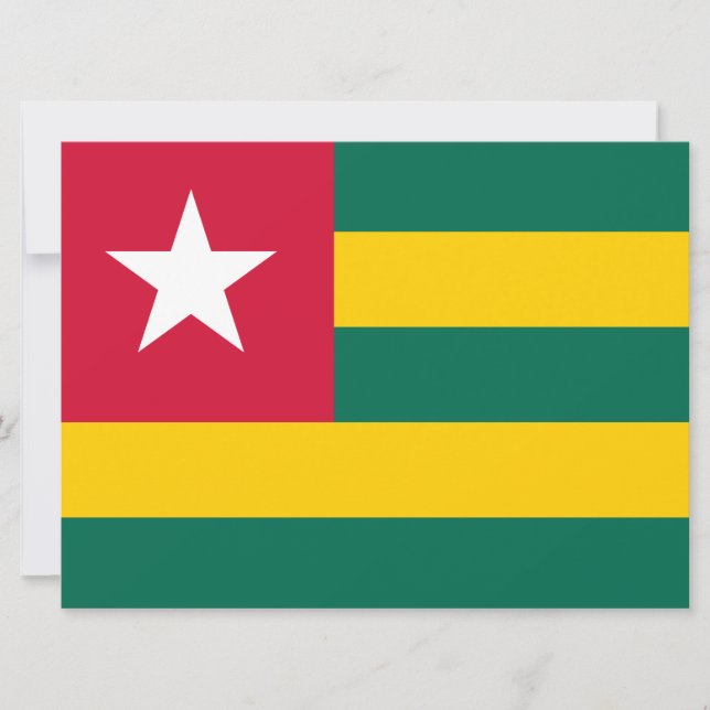 Flagge von Togo Karte (Vorderseite)