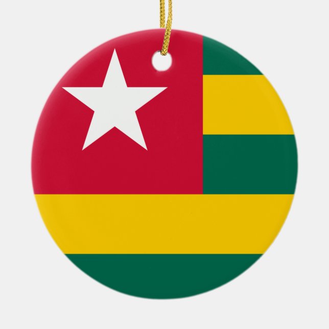 Flagge von Togo Keramik Ornament (Vorne)