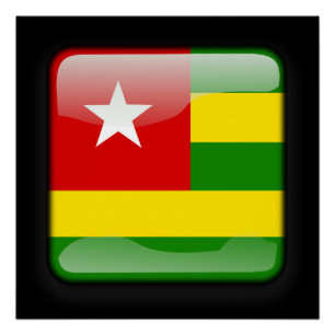 Flagge von Togo Poster