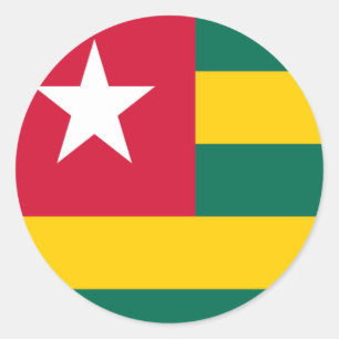 Flagge von Togo Runder Aufkleber