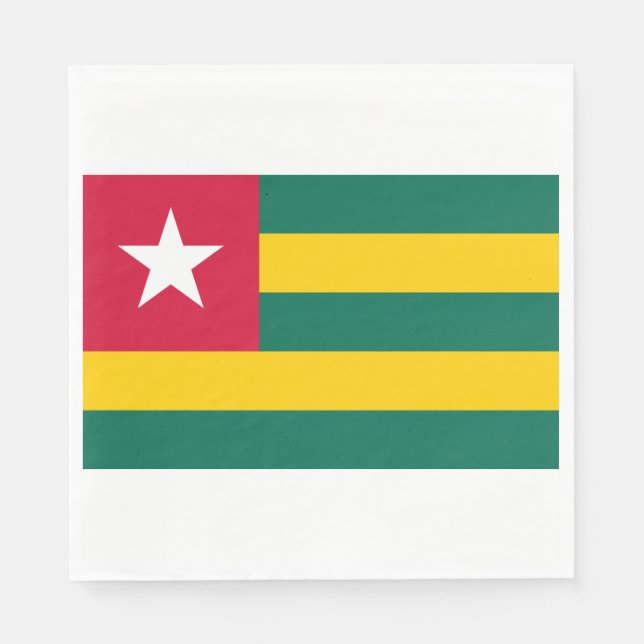 Flagge von Togo Serviette (Vorderseite)