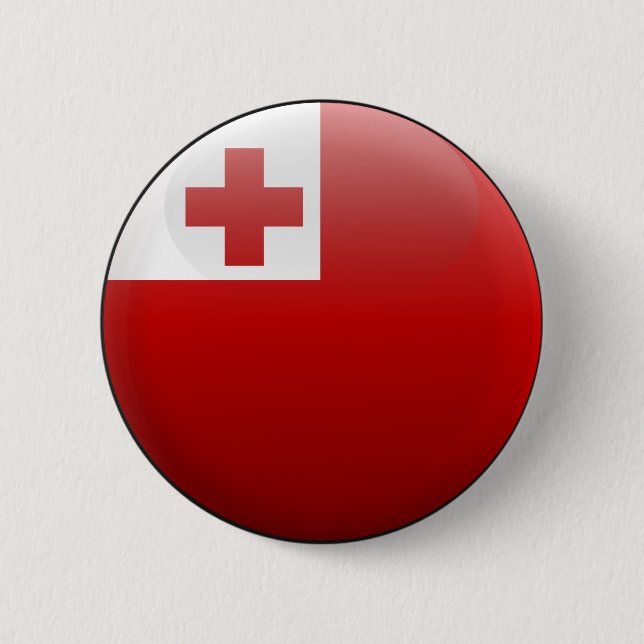 Flagge von Tonga Button (Vorderseite)