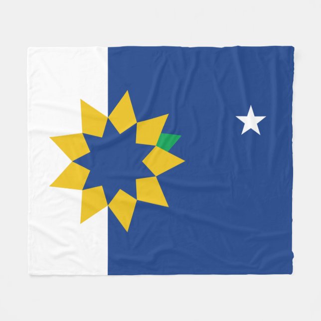 Flagge von Topeka (Kansas) Fleecedecke (Vorderseite (Horizontal))