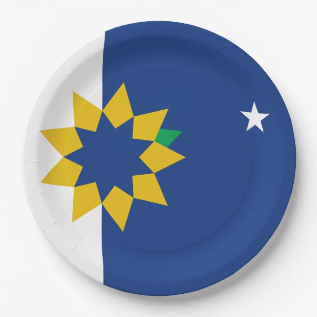 Flagge von Topeka (Kansas) Pappteller (Vorderseite)