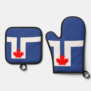 Flagge von Toronto, Ontario Ofenhandschuh & Topflappen-Set