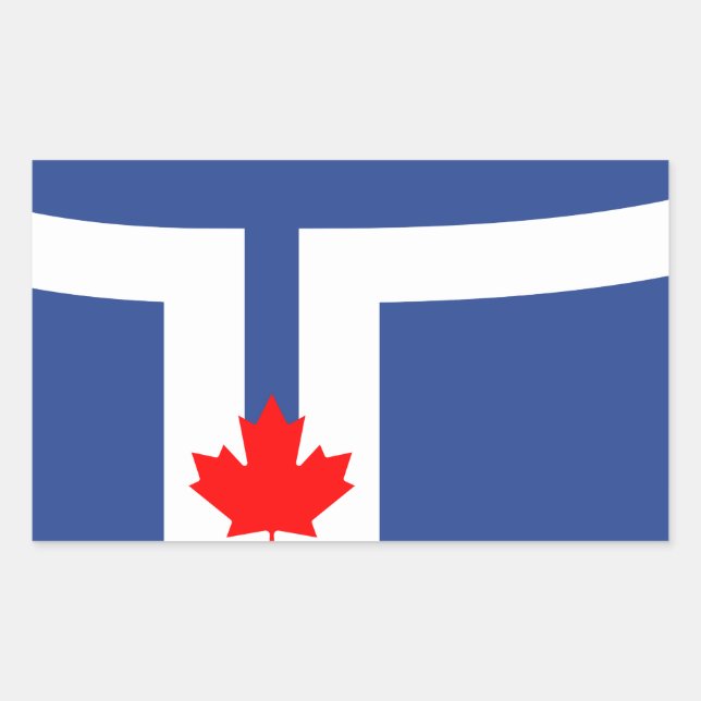 Flagge von Toronto, Ontario Rechteckiger Aufkleber (Vorderseite)