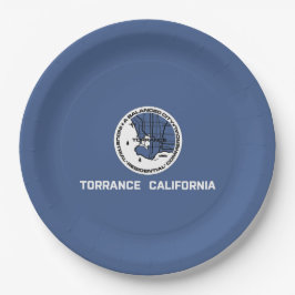 Flagge von Torrance (Kalifornien) Pappteller