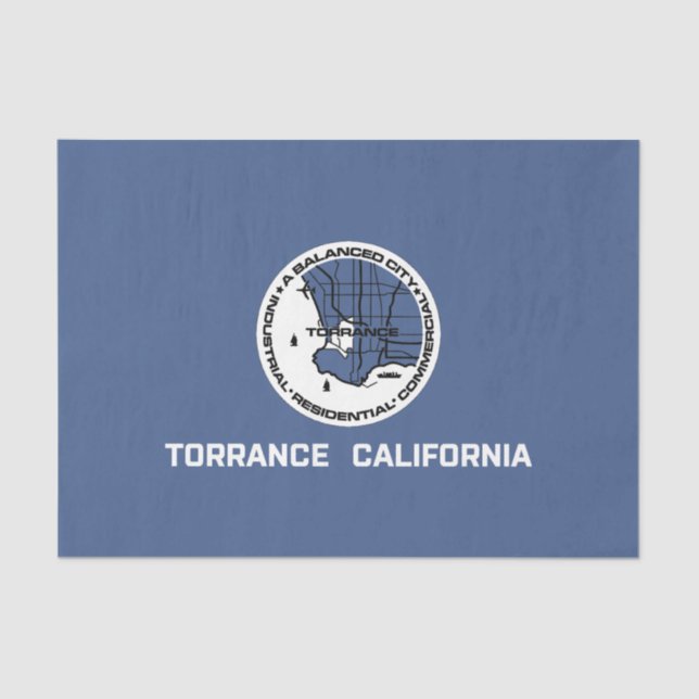 Flagge von Torrance (Kalifornien) Seidenpapier (Vorderseite)