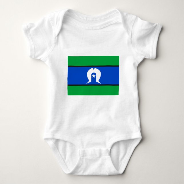 Flagge von Torres Strait Islander Baby Strampler (Vorderseite)