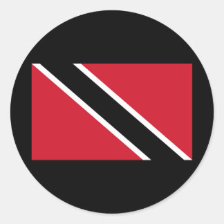 Flagge von Trinidad und Tobago Runder Aufkleber