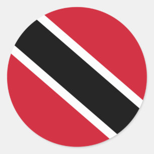 Flagge von Trinidad und Tobago Runder Aufkleber