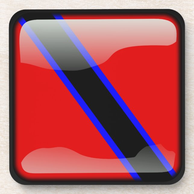 Flagge von Trinidad und Tobago Untersetzer (Vorderseite)