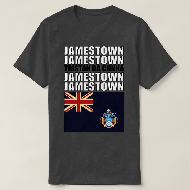 Flagge von Tristan da Cunha T-Shirt (Design vorne)