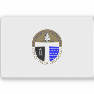 Flagge von Tulsa, Oklahoma (1973-2018) Aufkleber