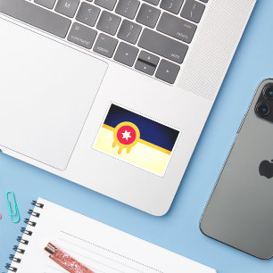 Flagge von Tulsa, Oklahoma Aufkleber