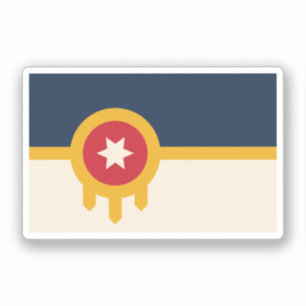 Flagge von Tulsa, Oklahoma Aufkleber