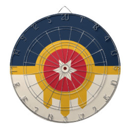 Flagge von Tulsa (Oklahoma) Dartscheibe