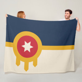 Flagge von Tulsa (Oklahoma) Fleecedecke