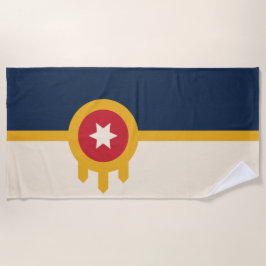 Flagge von Tulsa (Oklahoma) Strandtuch
