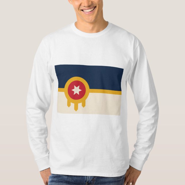 Flagge von Tulsa (Oklahoma) T-Shirt (Vorderseite)