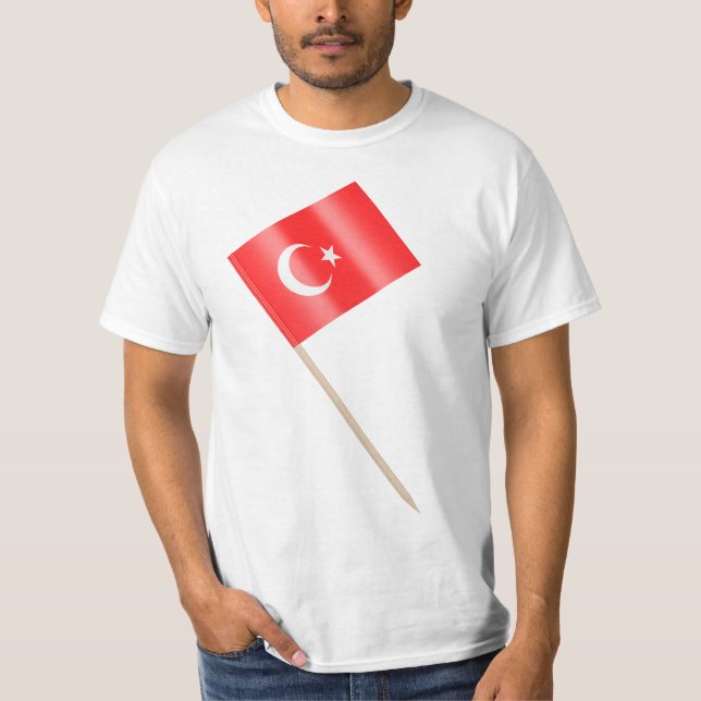 Flagge von Turkiye T-Shirt (Vorderseite)