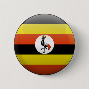 Flagge von Uganda Button