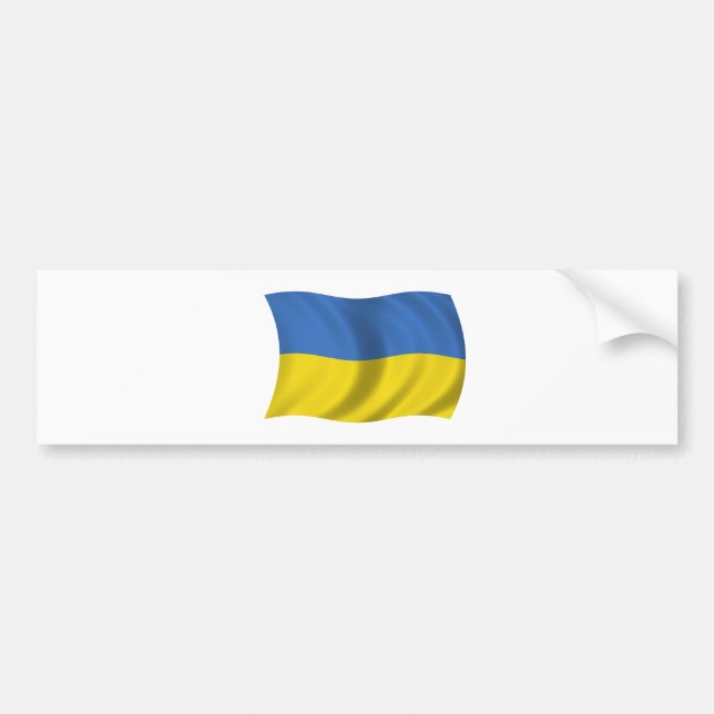 Flagge von Ukraine Autoaufkleber (Vorne)