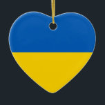 Flagge von Ukraine - ukrainische Flagge - Keramik Ornament<br><div class="desc">Staatsflagge von Ukraine - ukrainische Flagge - державнийПрапорУкраїни
Fahne, Land, Europa, Flagge von Ukraine, Flagge Ukraine, kennzeichnen Staatsangehörigen, Ukrainer, Nationalist, Nationalismus, Recht, Rechte, Flaggen</div>