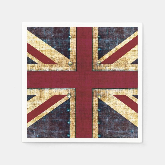 Flagge von Union Jack United Kingdom Serviette (Vorderseite)