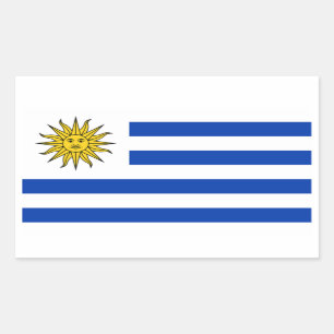 Flagge von Uruguay Rechteckiger Aufkleber