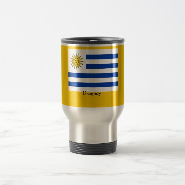 Flagge von Uruguay Reisebecher (Mittel)