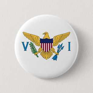 Flagge von US Virgin Islands (USA) auf Button