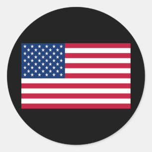 Flagge von USA Runder Aufkleber