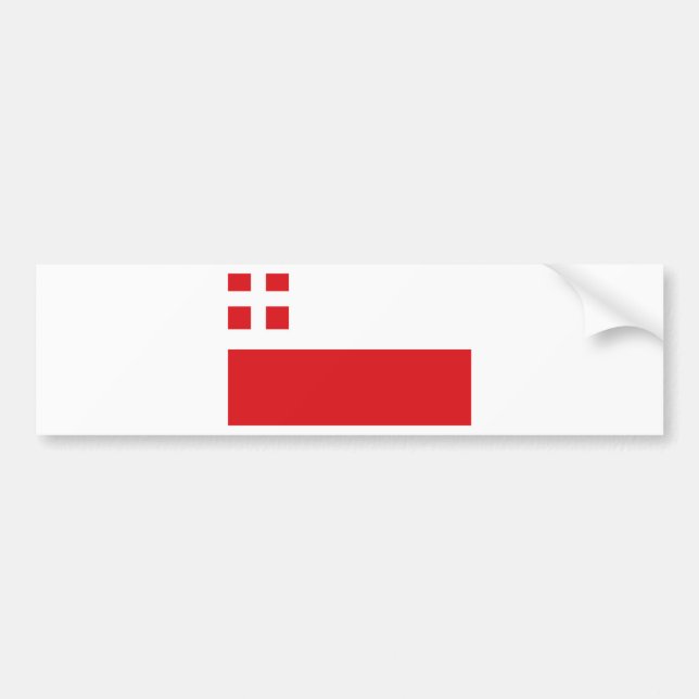 Flagge von Utrecht (Provinz) Autoaufkleber (Vorne)