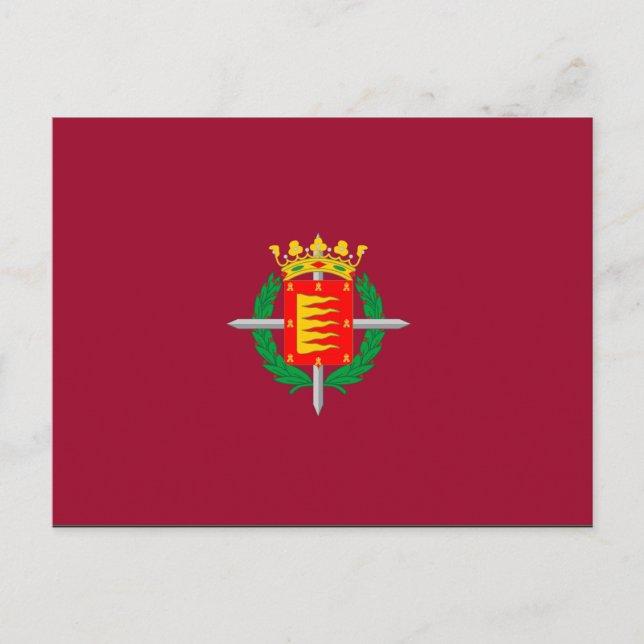 Flagge von Valladolid Postkarte (Vorderseite)