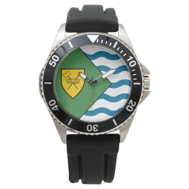Flagge von Vancouver (British Columbia, Kanada) Armbanduhr (Vorderseite)