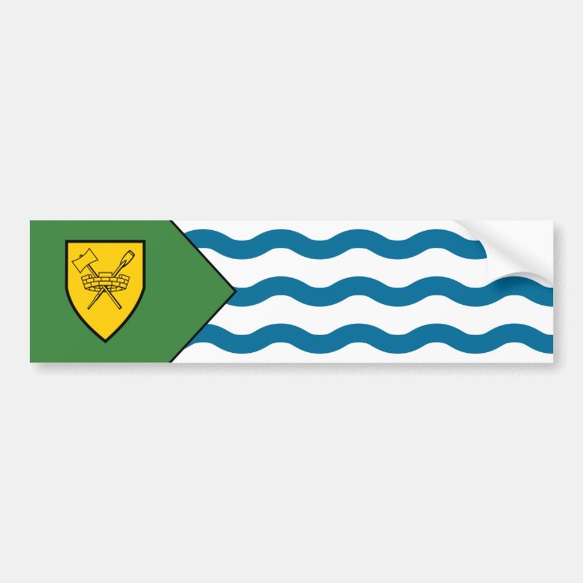 Flagge von Vancouver (British Columbia, Kanada) Autoaufkleber (Vorne)