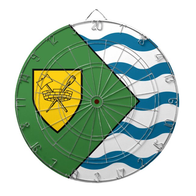 Flagge von Vancouver (British Columbia, Kanada) Dartscheibe (vorne)