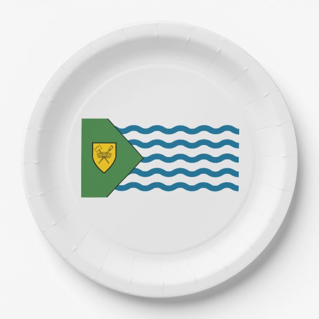 Flagge von Vancouver (British Columbia, Kanada) Pappteller (Vorderseite)