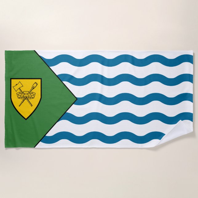 Flagge von Vancouver (British Columbia, Kanada) Strandtuch (Vorderseite)