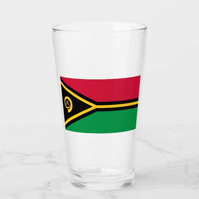 Flagge von Vanuatu Glas (Vorderseite)